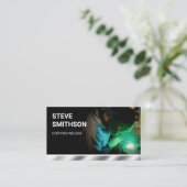 Metallic Chrome Metal Works Welding Service Welder Visitekaartje (Staand voorkant)