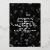 Metallic Confetti Photo Afstuderen Folie Uitnodiging (Achterkant)