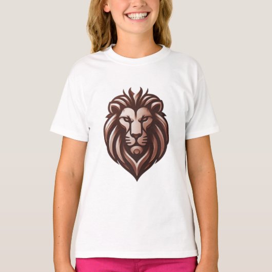Metallic Copper Lion Head Vrouwen T-shirt (Voorkant)
