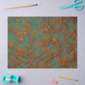 Metallic Copper Patina Rock Surface Texture Design Tissuepapier (Craft)