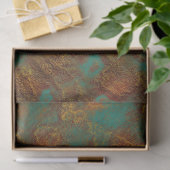 Metallic Copper Patina Rock Surface Texture Design Tissuepapier (Geschenk)