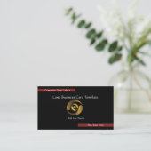 Metallic Corporate Logo - Eenvoudige Gold Logo Visitekaartje (Staand voorkant)