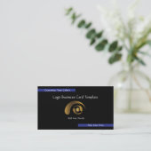 Metallic Corporate Logo - Eenvoudige Gold Logo Visitekaartje (Staand voorkant)