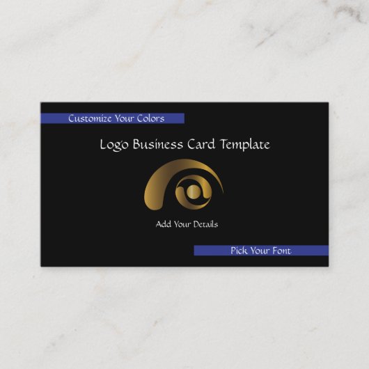 Metallic Corporate Logo - Eenvoudige Gold Logo Visitekaartje (Voorkant)