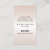 Metallic Cream Gradiënt QR-code toevoegen Logo en  Visitekaartje (Achterkant)