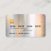 Metallic creditcardstijl visitekaartje (Voorkant)