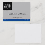 Metallic Crescent Moon Shapes Silver Logo Visitekaartje (Voorkant / Achterkant)