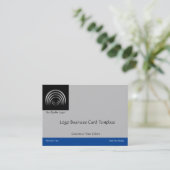 Metallic Crescent Moon Shapes Silver Logo Visitekaartje (Staand voorkant)