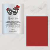 metallic dank je halloween spooky bruiloft notitiekaartje (Voorkant / Achterkant)