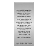 Metallic Design Rack-kaart Reclamekaart (Achterkant)