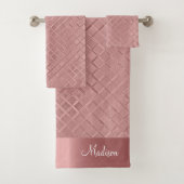 Metallic diamantpatronen bad handdoek (Insitu)