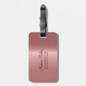 Metallic diamantpatronen bagagelabel (Achterkant verticaal)