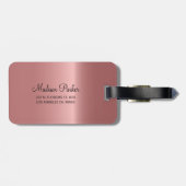 Metallic diamantpatronen bagagelabel (Achterkant horizontaal)