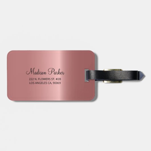 Metallic diamantpatronen bagagelabel (Achterkant horizontaal)