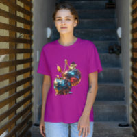 Metallic dipped kersen T-shirt