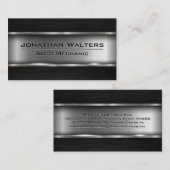 Metallic | Donker metaal Visitekaartje (Voorkant / Achterkant)