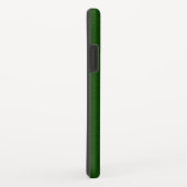 Metallic donkergroene geborstelde aluminium look Case-Mate iPhone case (Achterkant/rechts)