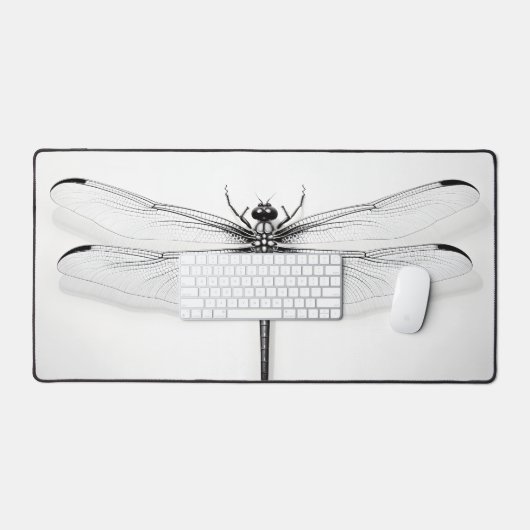 Metallic Dragonfly Desk Mat - Stijlvol & functione (Keyboard & Muis)
