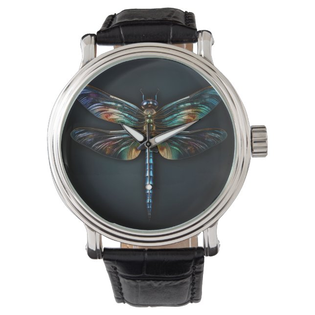 Metallic Dragonfly shirt Horloge (Voorkant)
