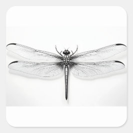 Metallic Dragonfly shirt Vierkante Sticker