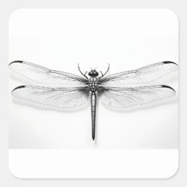 Metallic Dragonfly shirt Vierkante Sticker