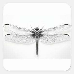 Metallic Dragonfly shirt Vierkante Sticker