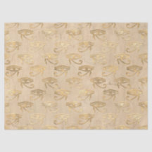 Metallic Egyptian Eye op Ivory Decoupage