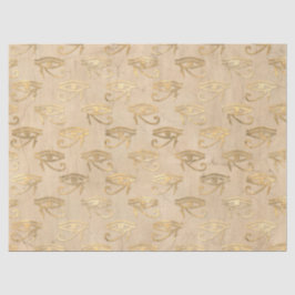 Metallic Egyptian Eye op Ivory Decoupage Tissuepapier