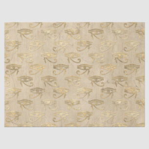 Metallic Egyptian Eye op Ivory Decoupage Tissuepapier