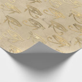 Metallic Egyptian Eye over Ivoorkust Cadeaupapier (Hoek)