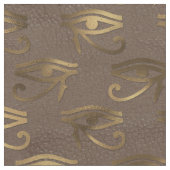 Metallic Egyptische ogen op bruin Stof (Close Up)