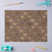 Metallic Egyptische ogen op bruin Tissuepapier (Craft)