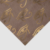 Metallic Egyptische ogen op bruin Tissuepapier (Detail)