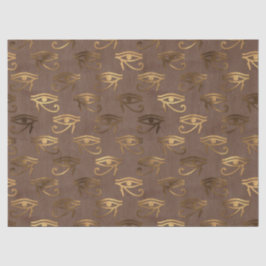 Metallic Egyptische ogen op bruin Tissuepapier