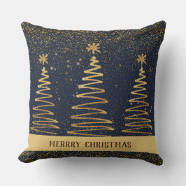 Metallic Elegant luxueus mousserend navy blue Kussen