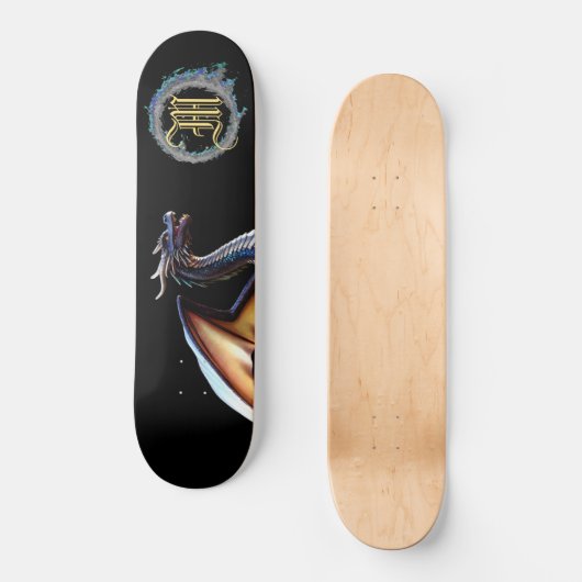*~* Metallic Elemental Fierce BLUE Dragon AP88 Persoonlijk Skateboard (Voorkant)