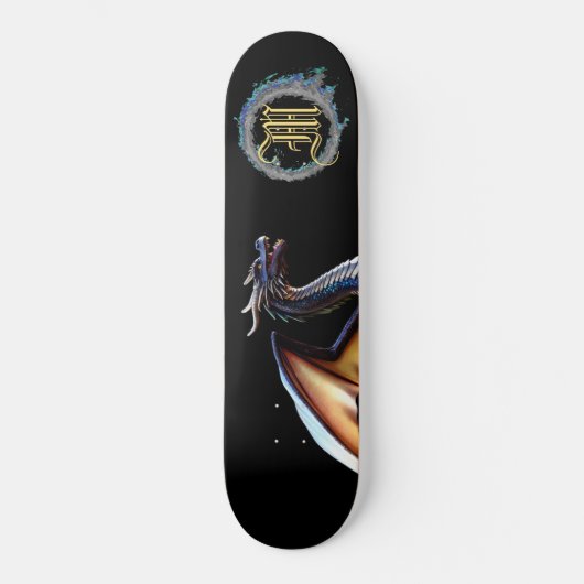 *~* Metallic Elemental Fierce BLUE Dragon AP88 Persoonlijk Skateboard (Voorkant)