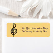 Metallic Embossed Musical Treble Clef met Heart Etiket (Insitu)