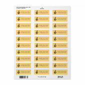 Metallic Embossed Musical Treble Clef met Heart Etiket (Full Sheet)