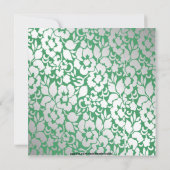 Metallic Emerald Green bewaar de datummelding Save The Date (Achterkant)