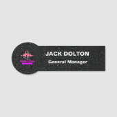 Metallic Employee Name Badge met Custom Logo (Voorkant)