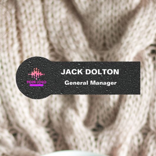 Metallic Employee Name Badge met Custom Logo