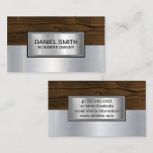 Metallic en houtnerf visitekaartje (Voorkant / Achterkant)