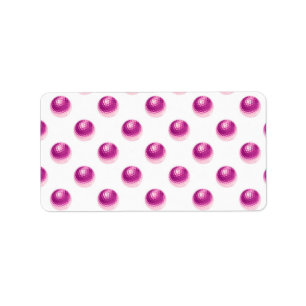 Metallic faux foil roze Golf Balls Background Ball Etiket