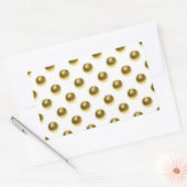 Metallic Faux Folie Gouden Golfballen Achtergrondb Rechthoekige Sticker (Envelop)