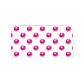 Metallic Faux Folie Roze Golfballen Achtergrondbal Etiket (Voorkant)