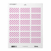 Metallic Faux Folie Roze Golfballen Achtergrondbal Etiket (Full Sheet)