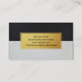 Metallic Faux Gold Label Twee-toonleder (Achterkant)