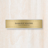 Metallic faux gouden achtergrond deurbordje (Voorkant)