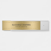 Metallic faux gouden achtergrond deurbordje (Voorkant)